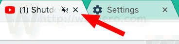 Google Chrome Mute Site Icon