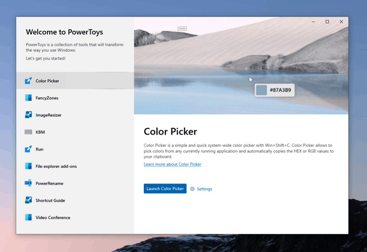 PowerToys Welcome Screen